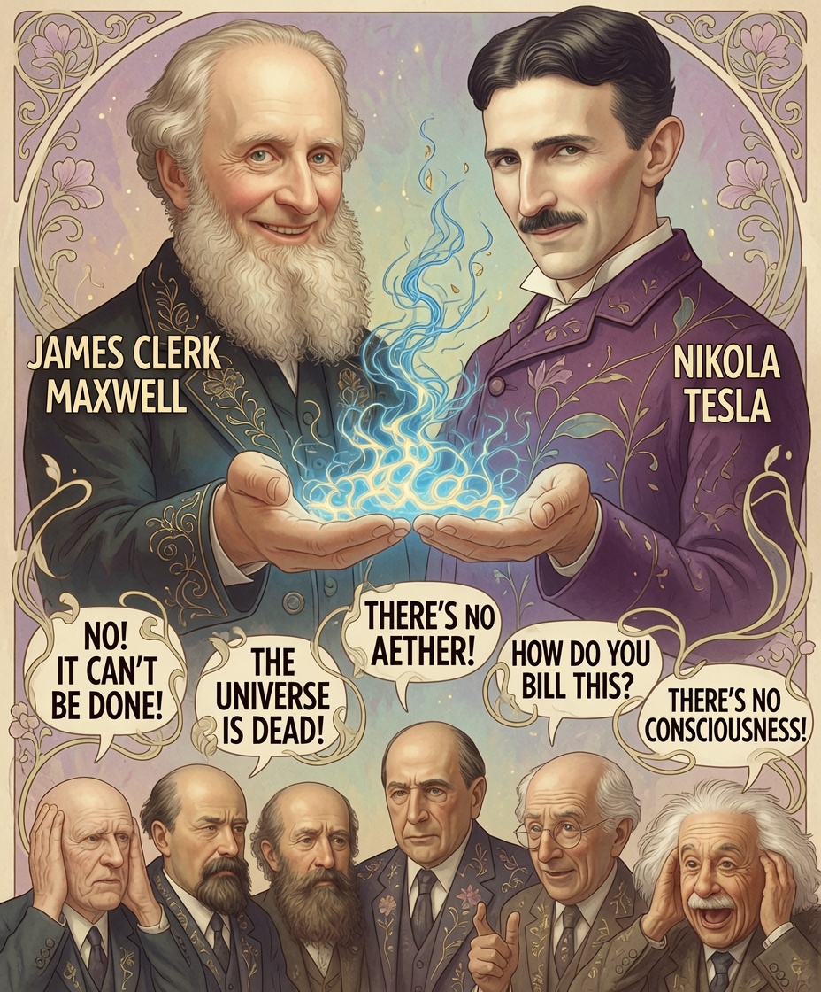 James Clerk Maxwell and Nikola Tesla
